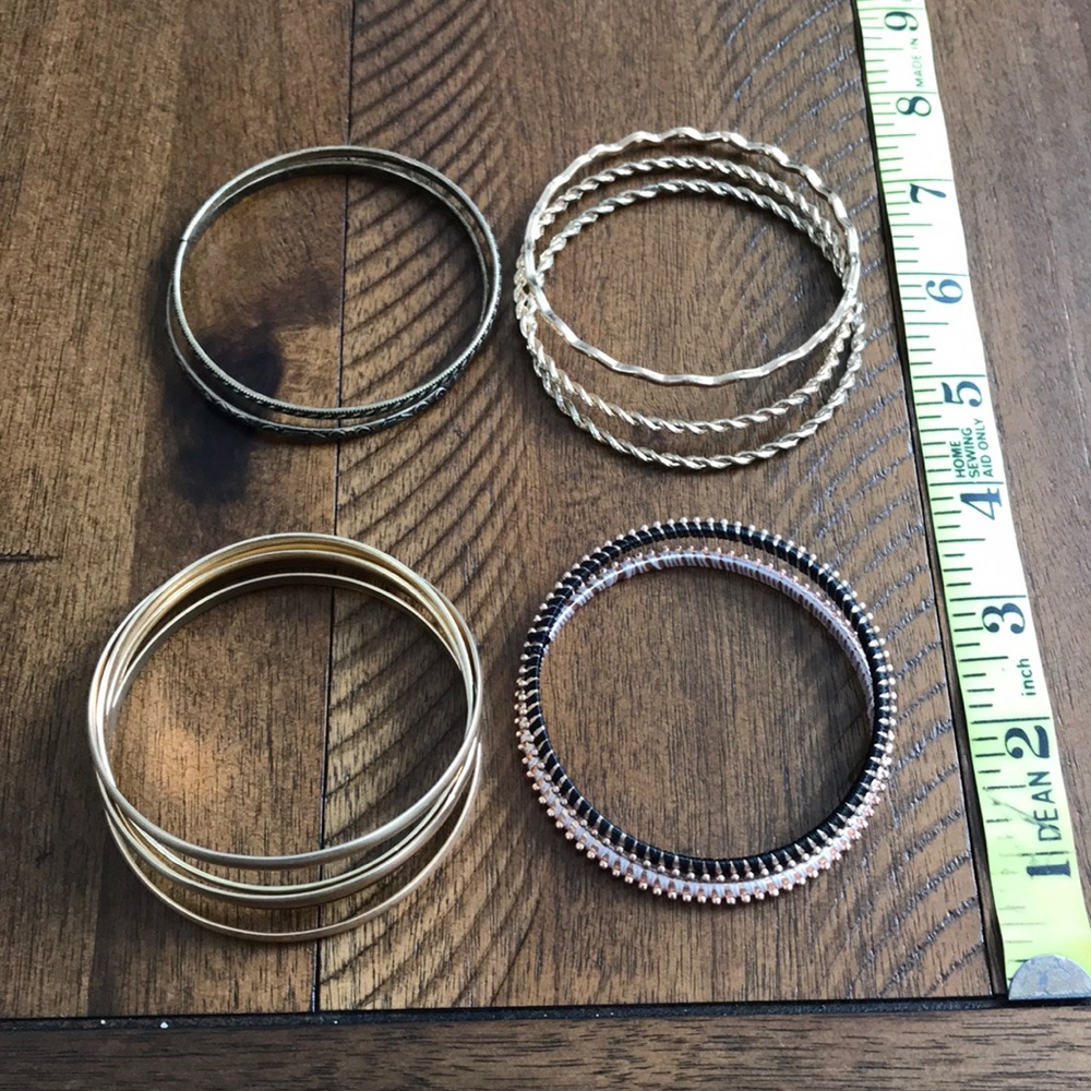 Lot of 12 Gold Bracelets